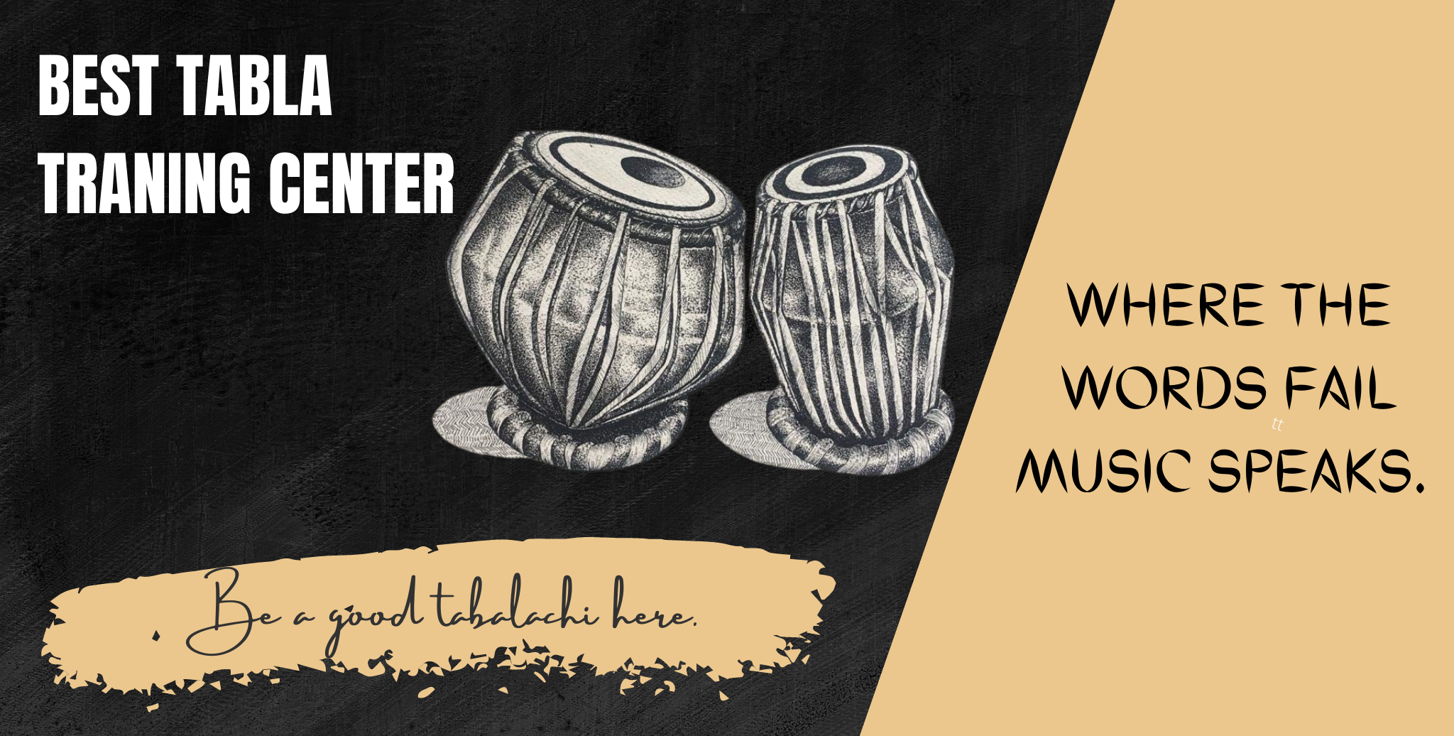 Student learning tabla rhythm patterns